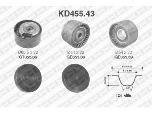 SNR KD455.43 paskirstymo diržo komplektas 
 Techninės priežiūros dalys -> Papildomas remontas
7700108920, 7701471367, 7701472292