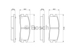 BOSCH 0 986 461 145 stabdžių trinkelių rinkinys, diskinis stabdys 
 Techninės priežiūros dalys -> Papildomas remontas
MB857 336, MB857336, MB407659, MB534653
