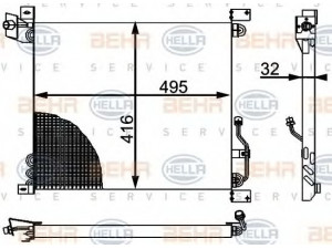 HELLA 8FC 351 301-501 kondensatorius, oro kondicionierius 
 Oro kondicionavimas -> Kondensatorius
461 500 00 54, A 461 500 00 54