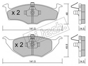 fri.tech. 354.0 stabdžių trinkelių rinkinys, diskinis stabdys 
 Techninės priežiūros dalys -> Papildomas remontas
6E0 698 151
