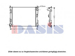 AKS DASIS 180064N radiatorius, variklio aušinimas 
 Aušinimo sistema -> Radiatorius/alyvos aušintuvas -> Radiatorius/dalys
8200448552