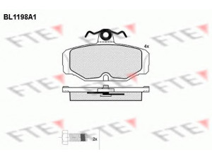 FTE BL1198A1 stabdžių trinkelių rinkinys, diskinis stabdys 
 Techninės priežiūros dalys -> Papildomas remontas
1637872, 1652206, 6141150, 6162337