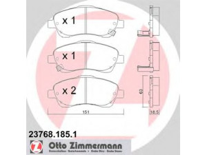 ZIMMERMANN 23768.185.1 stabdžių trinkelių rinkinys, diskinis stabdys 
 Techninės priežiūros dalys -> Papildomas remontas
0446505130, 0446505131, 0446505140