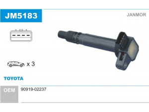 JANMOR JM5183 ritė, uždegimas 
 Kibirkšties / kaitinamasis uždegimas -> Uždegimo ritė
90919-02237