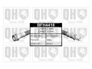 QUINTON HAZELL BFH4418 stabdžių žarnelė 
 Stabdžių sistema -> Stabdžių žarnelės
FBH 6118, 7 549 015, 7 569 161