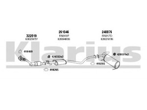 KLARIUS 721078E išmetimo sistema 
 Išmetimo sistema -> Išmetimo sistema, visa