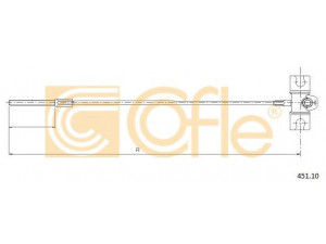 COFLE 451.10 trosas, stovėjimo stabdys 
 Stabdžių sistema -> Valdymo svirtys/trosai
60813842, 82488247