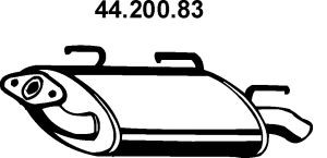 EBERSPÄCHER 44.200.83 galinis duslintuvas 
 Išmetimo sistema -> Duslintuvas
20100-BM505