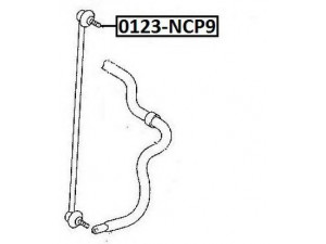 ASVA 0123-NCP9 šarnyro stabilizatorius 
 Ašies montavimas/vairavimo mechanizmas/ratai -> Stabilizatorius/fiksatoriai -> Savaime išsilyginanti atrama
48820-0D010, 48820-52030