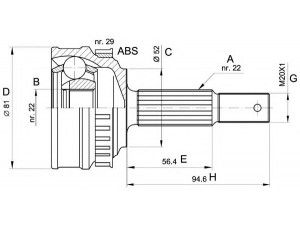 OPEN PARTS CVJ5053.10 jungčių komplektas, kardaninis velenas 
 Ratų pavara -> Sujungimai/komplektas
0374175, 0374211, 0374213, 0374263