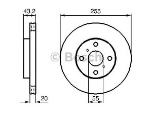BOSCH 0 986 479 B60 stabdžių diskas 
 Dviratė transporto priemonės -> Stabdžių sistema -> Stabdžių diskai / priedai
43512 0D050, 43512 0D059, 43512 17120