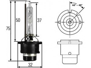 HELLA 8GS 007 949-311 lemputė, priekinis žibintas; lemputė 
 Elektros įranga -> Priekinis žibintas/dalys -> Lemputė, priekinis žibintas