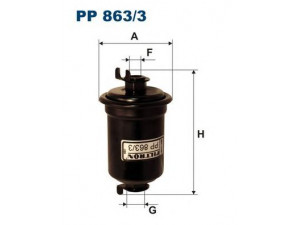 FILTRON PP863/3 kuro filtras 
 Techninės priežiūros dalys -> Papildomas remontas
2330087614, 2330087680, FF20046