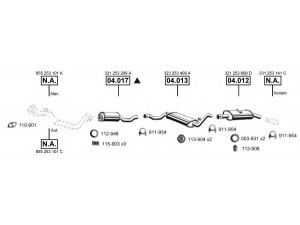ASMET VA034070 išmetimo sistema 
 Išmetimo sistema -> Išmetimo sistema, visa