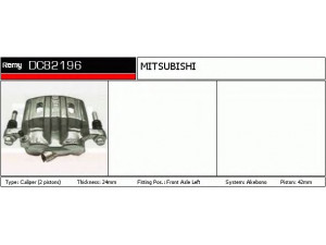 DELCO REMY DC82196 stabdžių apkaba 
 Stabdžių sistema -> Stabdžių matuoklis -> Stabdžių matuoklio montavimas
MB699450