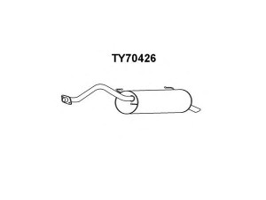 VENEPORTE TY70426 galinis duslintuvas 
 Išmetimo sistema -> Duslintuvas
1743076070, 1743076071, 1743076120