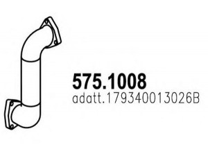 ASSO 575.1008 išleidimo kolektorius 
 Išmetimo sistema -> Išmetimo vamzdžiai
179340013026B