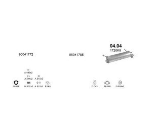 POLMO POLMO01843 išmetimo sistema 
 Išmetimo sistema -> Išmetimo sistema, visa