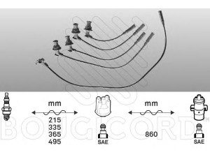 BOUGICORD 1420 uždegimo laido komplektas 
 Kibirkšties / kaitinamasis uždegimas -> Uždegimo laidai/jungtys
7700857980, 7700873186
