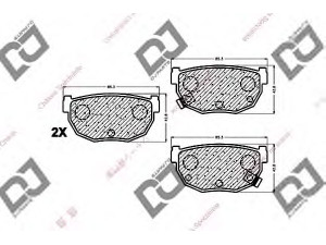 DJ PARTS BP1469 stabdžių trinkelių rinkinys, diskinis stabdys 
 Techninės priežiūros dalys -> Papildomas remontas
44060-01P93, 44060-35F92, 44060-53F92