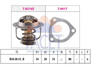 FACET 7.8453 termostatas, aušinimo skystis 
 Aušinimo sistema -> Termostatas/tarpiklis -> Thermostat