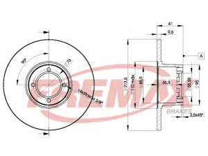 FREMAX BD-2612 stabdžių diskas 
 Stabdžių sistema -> Diskinis stabdys -> Stabdžių diskas
21 A 2612, GBD 90806
