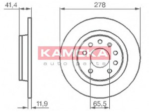 KAMOKA 1032576 stabdžių diskas 
 Stabdžių sistema -> Diskinis stabdys -> Stabdžių diskas
569115, 93171848