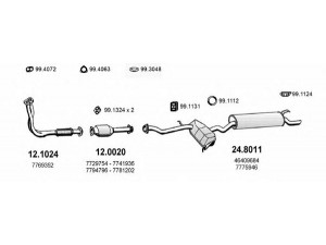 ASSO ART1274 išmetimo sistema 
 Išmetimo sistema -> Išmetimo sistema, visa