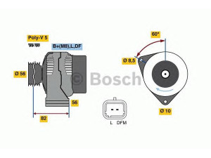 BOSCH 0 986 080 780 kintamosios srovės generatorius 
 Elektros įranga -> Kint. sr. generatorius/dalys -> Kintamosios srovės generatorius
5705 4Q, 5705 5R, 5705 5Z, 5705 6W