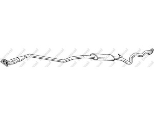 BOSAL 293-009 vidurinis duslintuvas 
 Išmetimo sistema -> Duslintuvas
18 10 7 549 427, 18 30 7 582 074