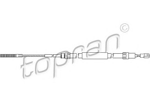 TOPRAN 501 089 trosas, stovėjimo stabdys 
 Stabdžių sistema -> Valdymo svirtys/trosai
1 160 874, 1 166 053, 3440 1 166 053
