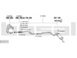 BOSAL 032.990.70 išmetimo sistema 
 Išmetimo sistema -> Išmetimo sistema, visa