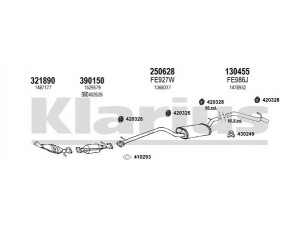 KLARIUS 361823E išmetimo sistema 
 Išmetimo sistema -> Išmetimo sistema, visa