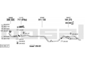 BOSAL 034.960.37 išmetimo sistema 
 Išmetimo sistema -> Išmetimo sistema, visa