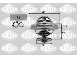 SASIC 9000016 termostatas, aušinimo skystis 
 Aušinimo sistema -> Termostatas/tarpiklis -> Thermostat
11537511083