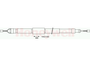BENDIX 433182B trosas, stovėjimo stabdys 
 Stabdžių sistema -> Valdymo svirtys/trosai
8200247042