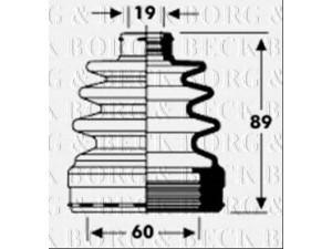 BORG & BECK BCB2795 gofruotoji membrana, kardaninis velenas 
 Ratų pavara -> Gofruotoji membrana