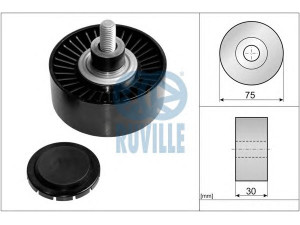RUVILLE 57609 kreipiantysis skriemulys, V formos rumbuotas diržas 
 Diržinė pavara -> V formos rumbuotas diržas/komplektas -> Laisvasis/kreipiamasis skriemulys
11 28 7 578 674, 7 578 674