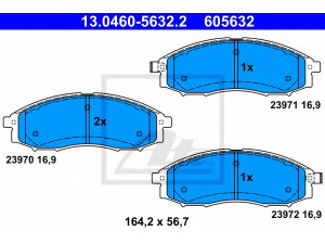 ATE 13.0460-5632.2 stabdžių trinkelių rinkinys, diskinis stabdys 
 Techninės priežiūros dalys -> Papildomas remontas
41060-7Z025, 41060-VK190, D1060-VK190