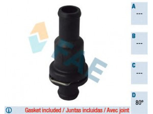FAE 5313080 termostatas, aušinimo skystis 
 Aušinimo sistema -> Termostatas/tarpiklis -> Thermostat
4E0 121 113