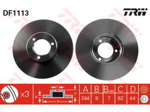 TRW DF1113 stabdžių diskas 
 Stabdžių sistema -> Diskinis stabdys -> Stabdžių diskas
75485825, 424683