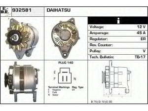 EDR 932581 kintamosios srovės generatorius 
 Elektros įranga -> Kint. sr. generatorius/dalys -> Kintamosios srovės generatorius