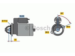 BOSCH 0 986 023 340 starteris 
 Elektros įranga -> Starterio sistema -> Starteris
M 002 T 84171, M 002 T 84171ZT