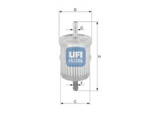 UFI 31.010.00 kuro filtras 
 Techninės priežiūros dalys -> Papildomas remontas
01073730106, 1073730135, 3730106