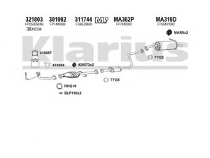 KLARIUS 570245U išmetimo sistema 
 Išmetimo sistema -> Išmetimo sistema, visa