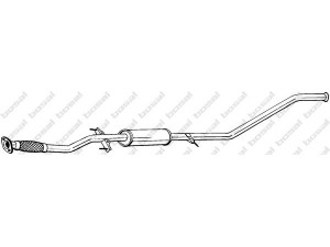 BOSAL 293-005 vidurinis duslintuvas 
 Išmetimo sistema -> Duslintuvas
28610-0X150