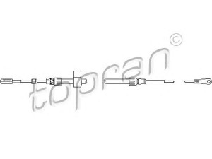 TOPRAN 112 144 trosas, darbinis stabdys 
 Stabdžių sistema -> Valdymo svirtys/trosai
901 420 20 85, 2D0 609 701