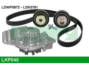 LUCAS ENGINE DRIVE LKP040 vandens siurblio ir paskirstymo diržo komplektas 
 Diržinė pavara -> Paskirstymo diržas/komplektas -> Paskirstymo diržas/komplektas