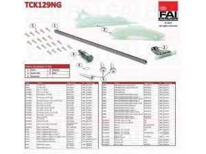 FAI AutoParts TCK129NG pavaros grandinės komplektas 
 Variklis -> Variklio uždegimo laiko reguliavimo kontrolė -> Sinchronizavimo grandinė/įtempiklis/kreiptuvas -> Pavaros grandinės komplektas