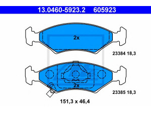 ATE 13.0460-5923.2 stabdžių trinkelių rinkinys, diskinis stabdys 
 Techninės priežiūros dalys -> Papildomas remontas
0K20A-33-23Z, 0K2A2-33-23Z, 0K2A2-33-23ZA